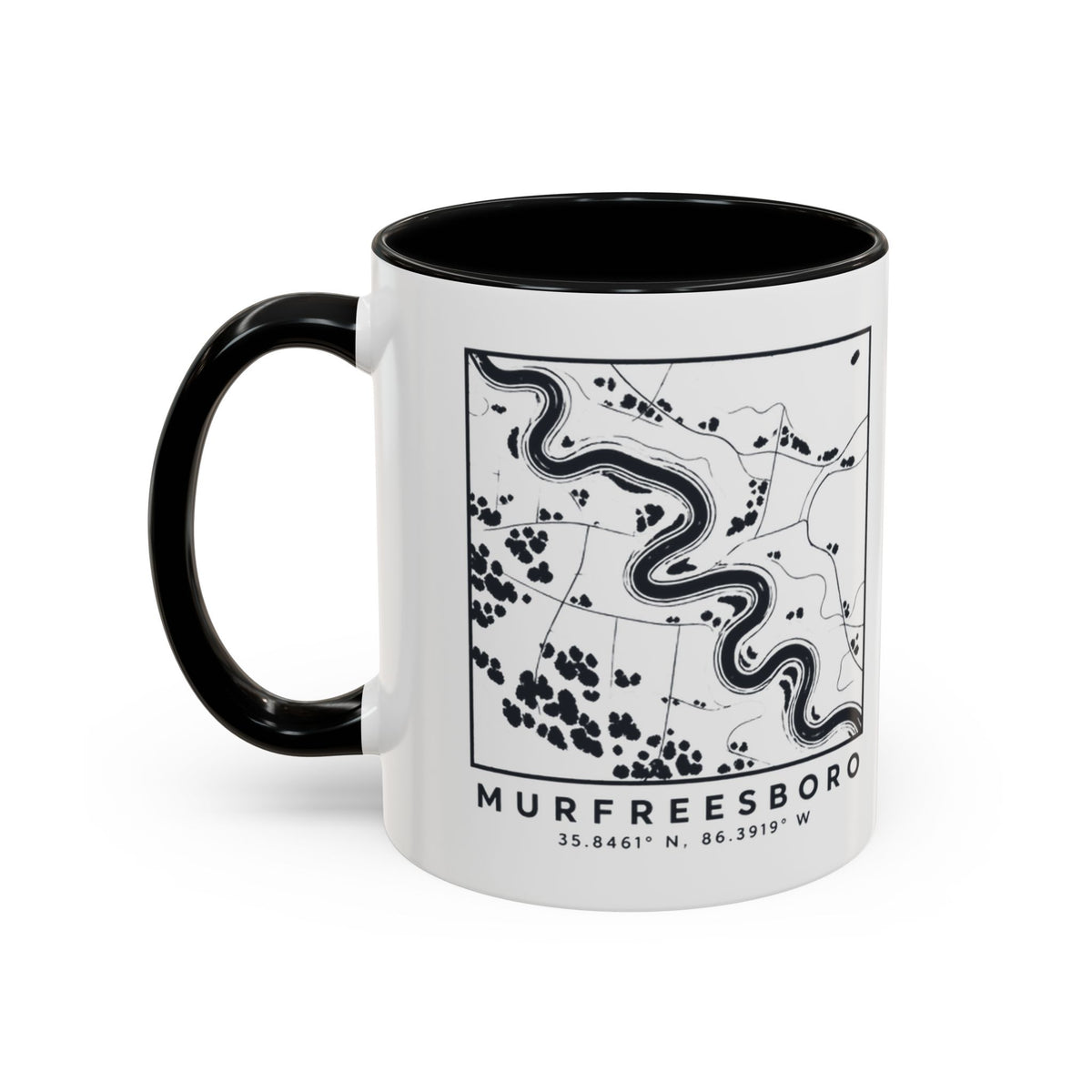 Murfreesboro Topo Map Accent Mug