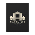 Nashville Parthenon Canvas Print (Black)