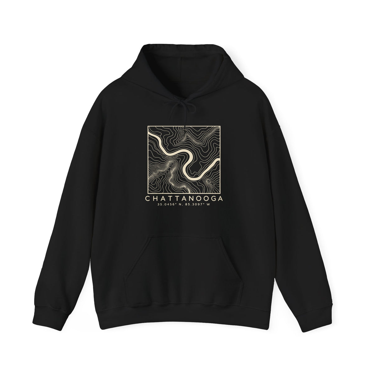 Chattanooga Topo Map Hoodie