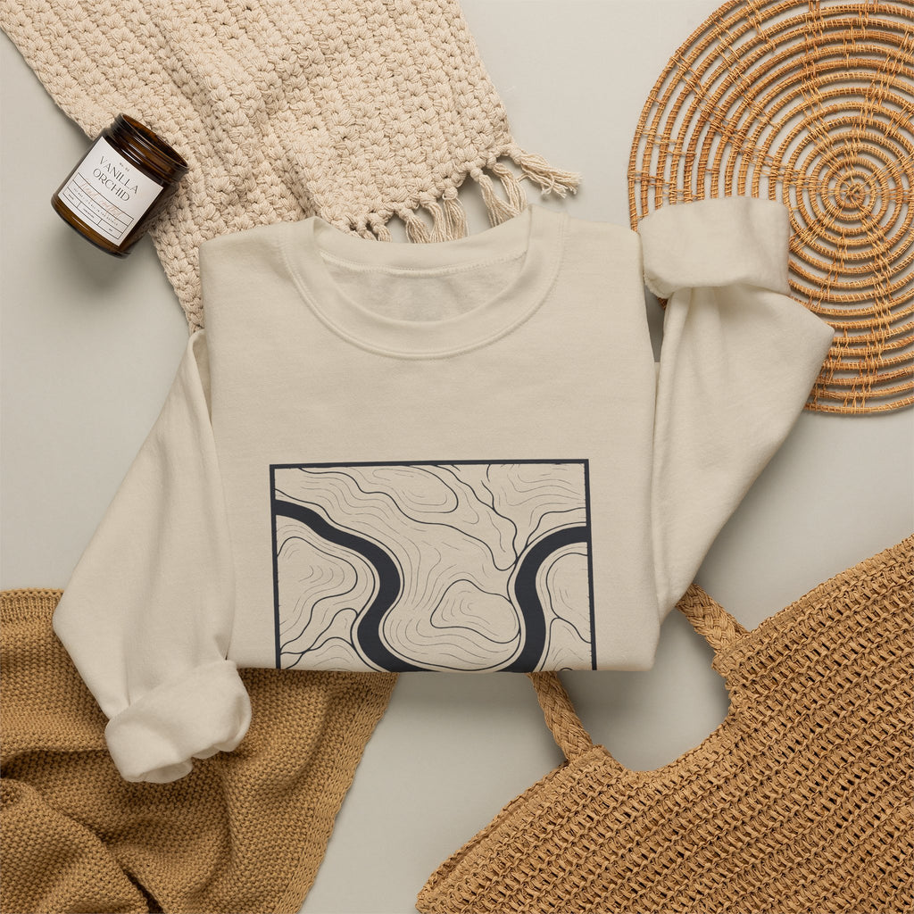 Nashville Topo Map Crewneck Sweatshirt