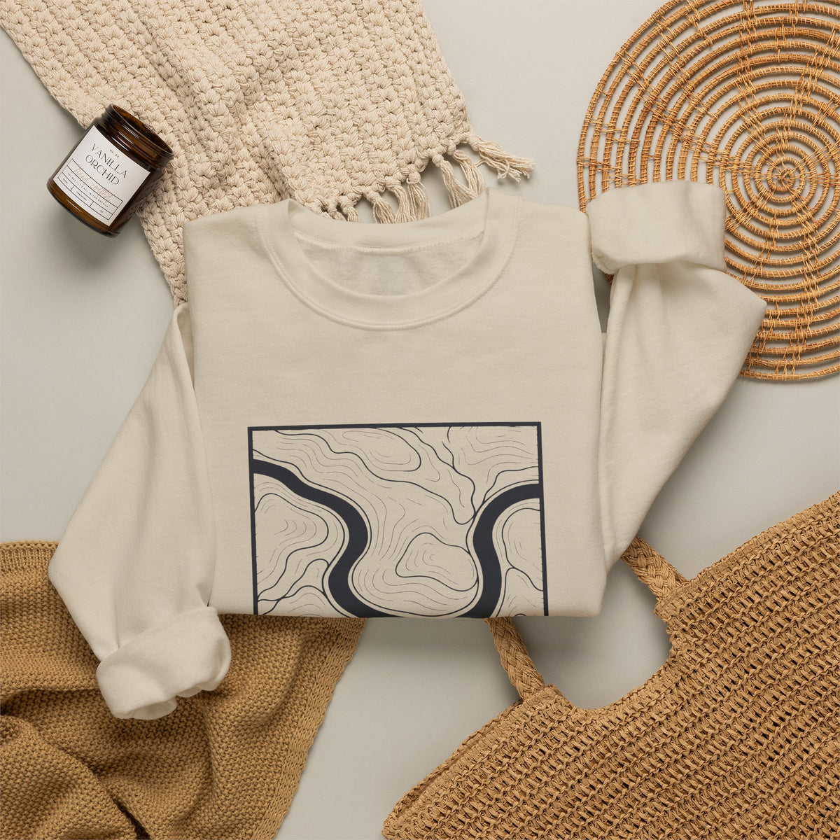 Nashville Topo Map Crewneck Sweatshirt