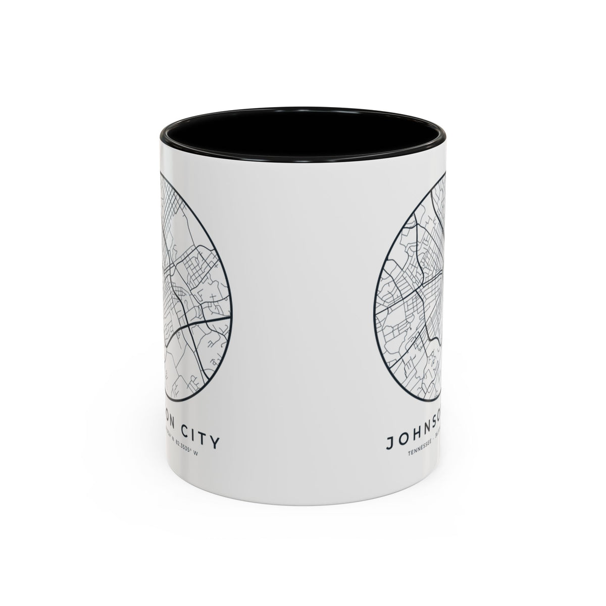 Johnson City Street Map Accent Mug