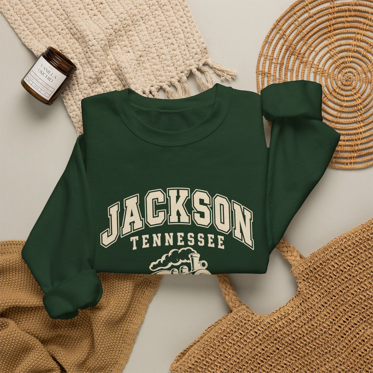 Jackson Vintage Varsity Crewneck Sweatshirt
