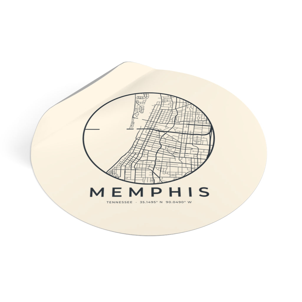Memphis Street Map Sticker