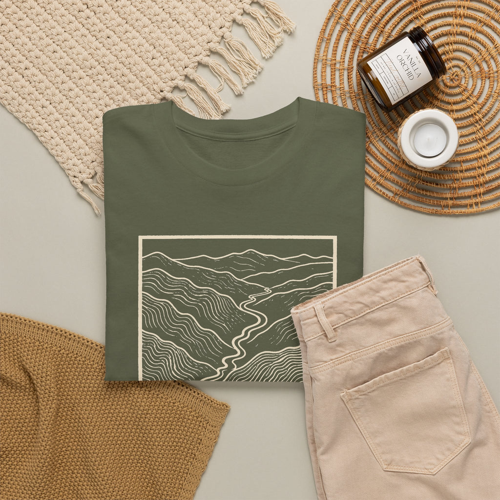 Johnson City Topo Map T-Shirt