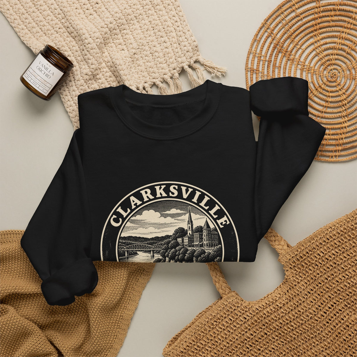 Clarksville Park Badge Crewneck Sweatshirt