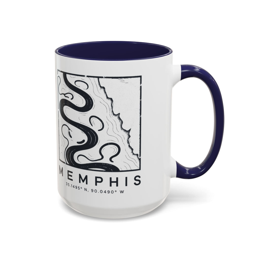Memphis Topo Map Accent Mug