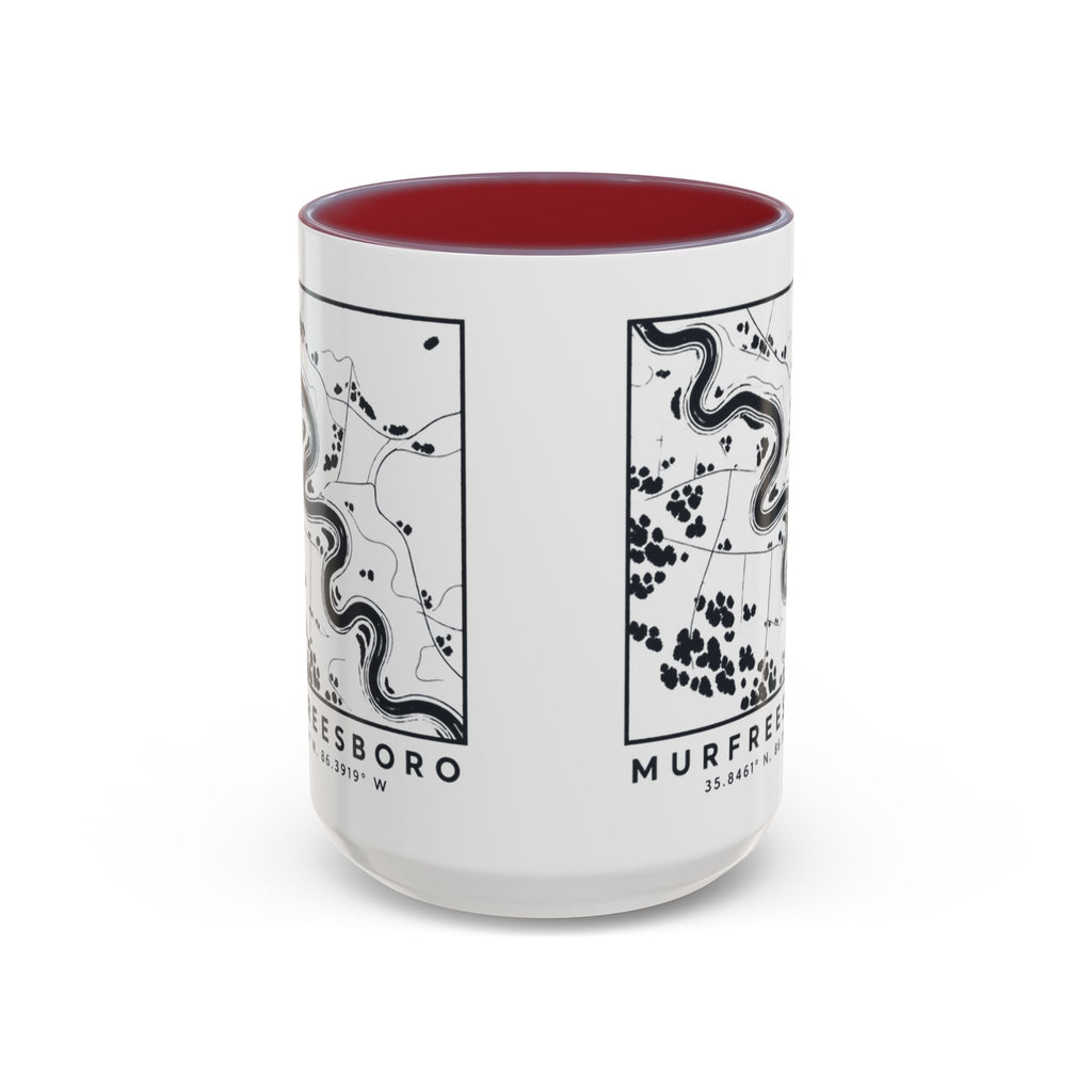 Murfreesboro Topo Map Accent Mug