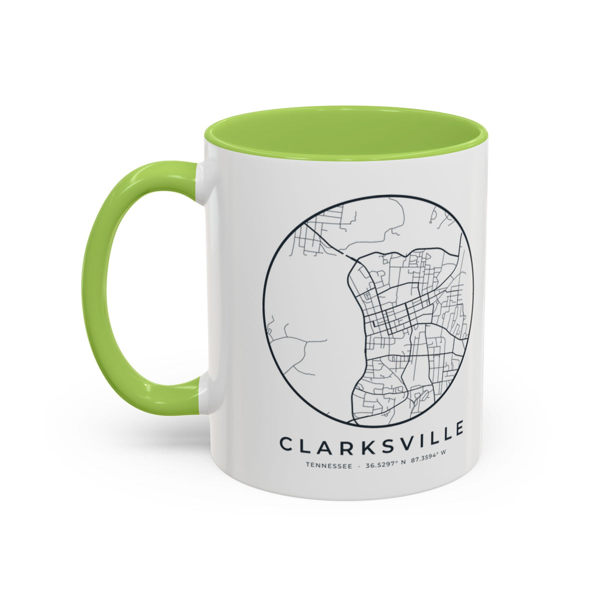 Clarksville Street Map Accent Mug
