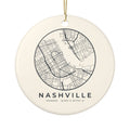 Nashville Street Map Ornament