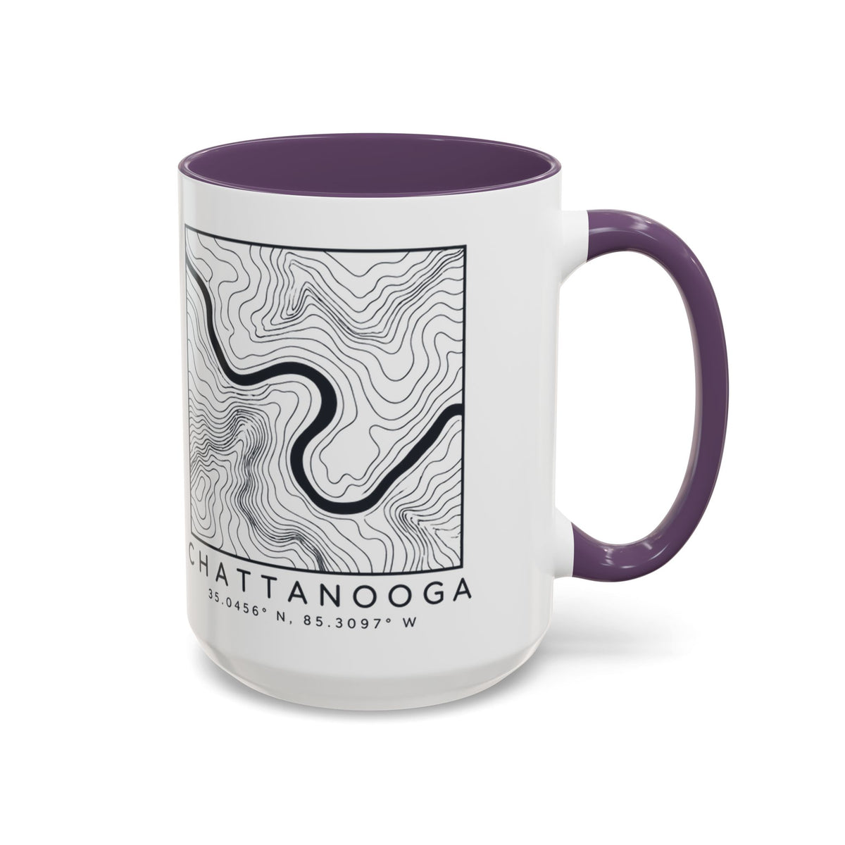 Chattanooga Topo Map Accent Mug