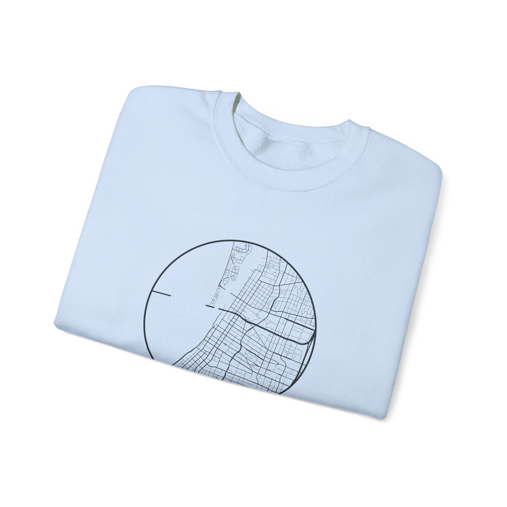 Memphis Street Map Crewneck Sweatshirt