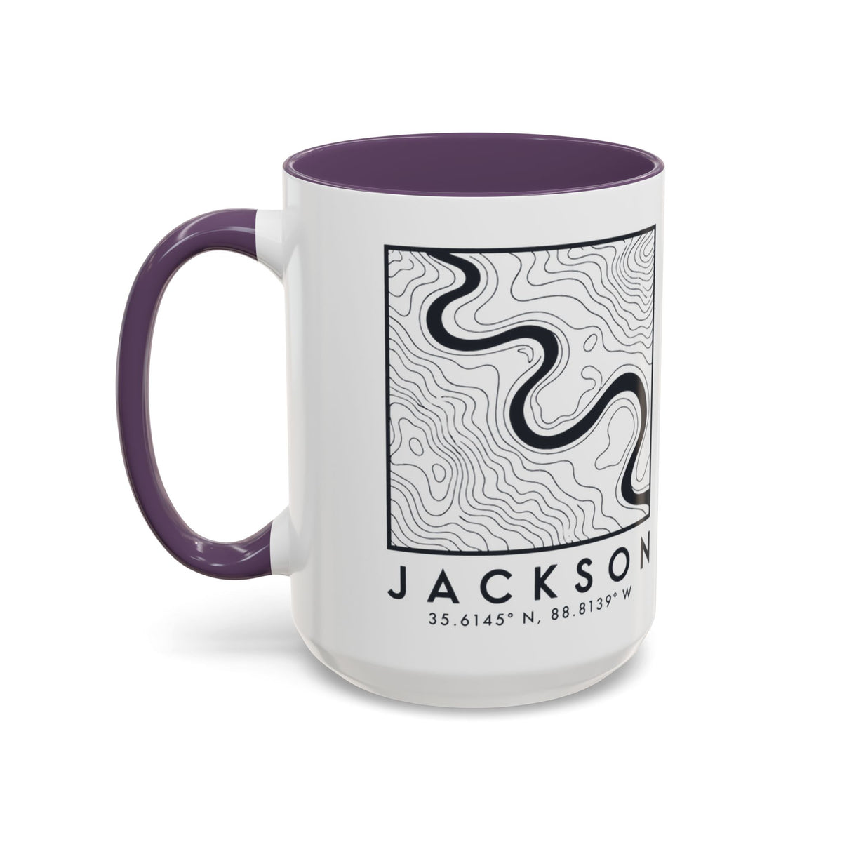 Jackson Topo Map Accent Mug