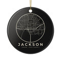 Jackson Street Map Ornament (Black)