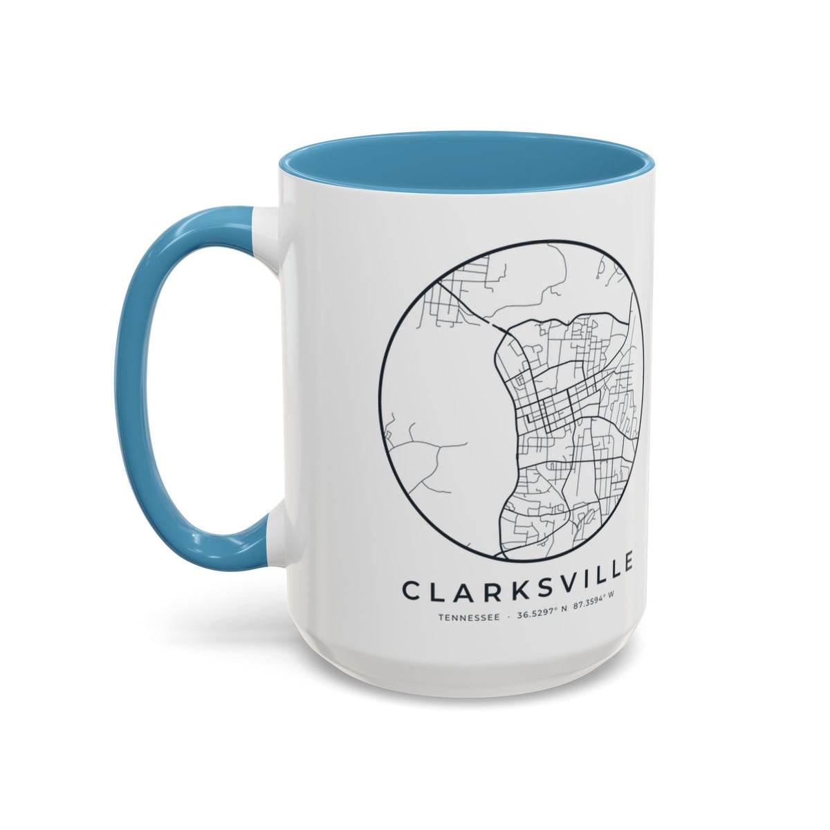 Clarksville Street Map Accent Mug