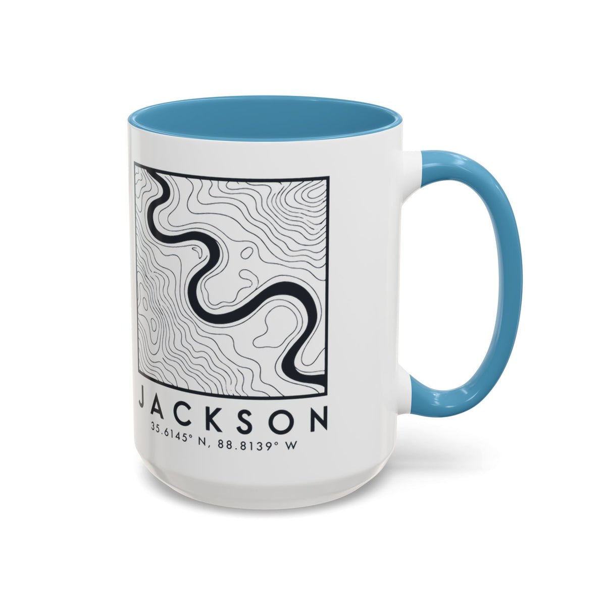Jackson Topo Map Accent Mug