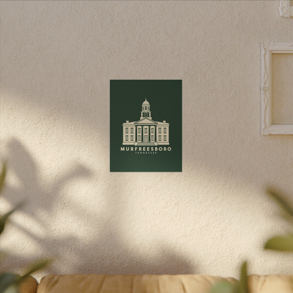 Murfreesboro Rutherford County Courthouse Canvas Print (Forest Green)
