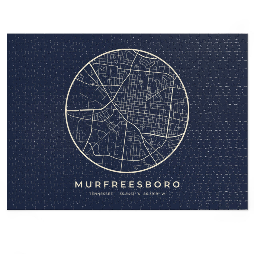 Murfreesboro Street Map Puzzle (Navy)