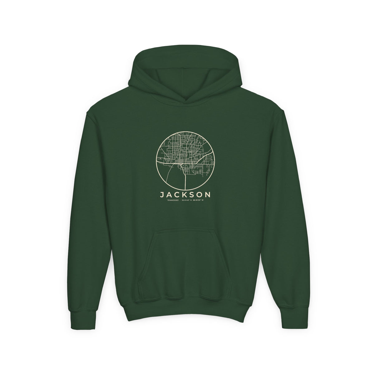 Jackson Street Map Kids Hoodie