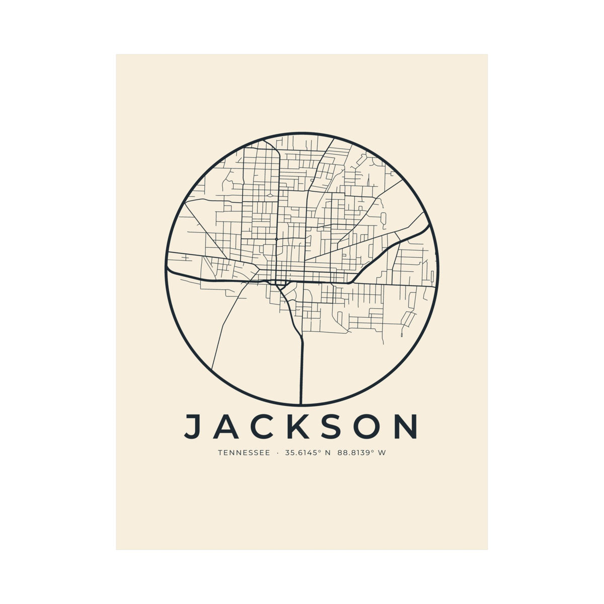 Jackson Street Map Poster