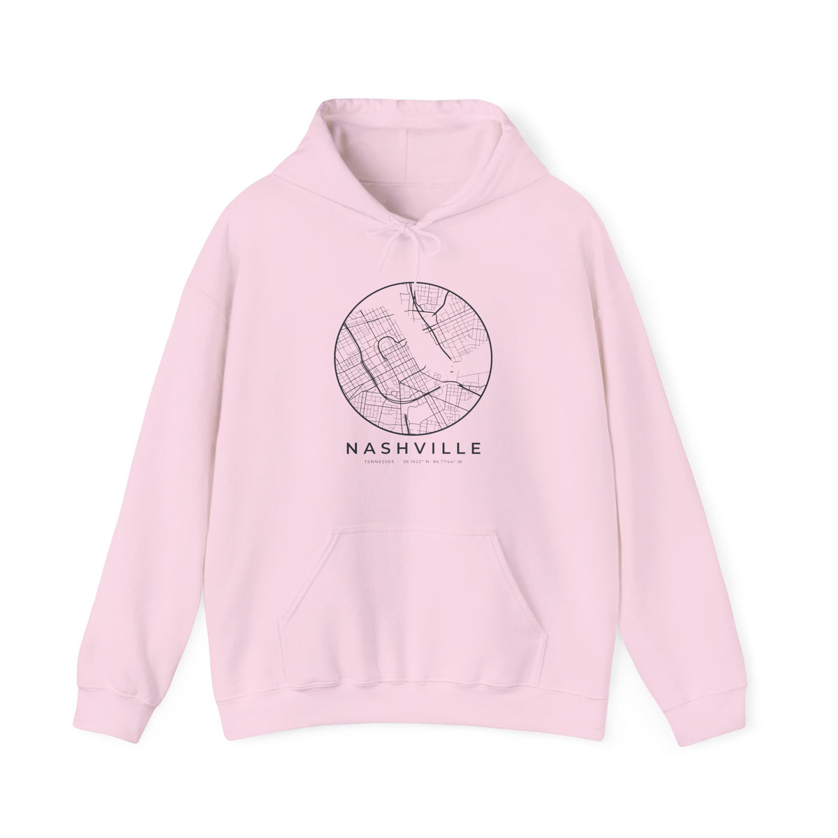 Nashville Street Map Hoodie