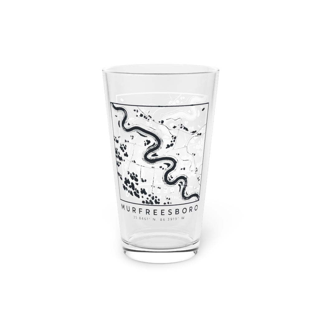Murfreesboro Topo Map Pint Glass