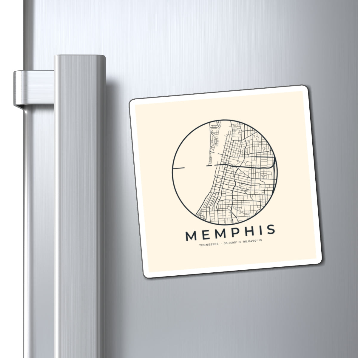 Memphis Street Map Magnet