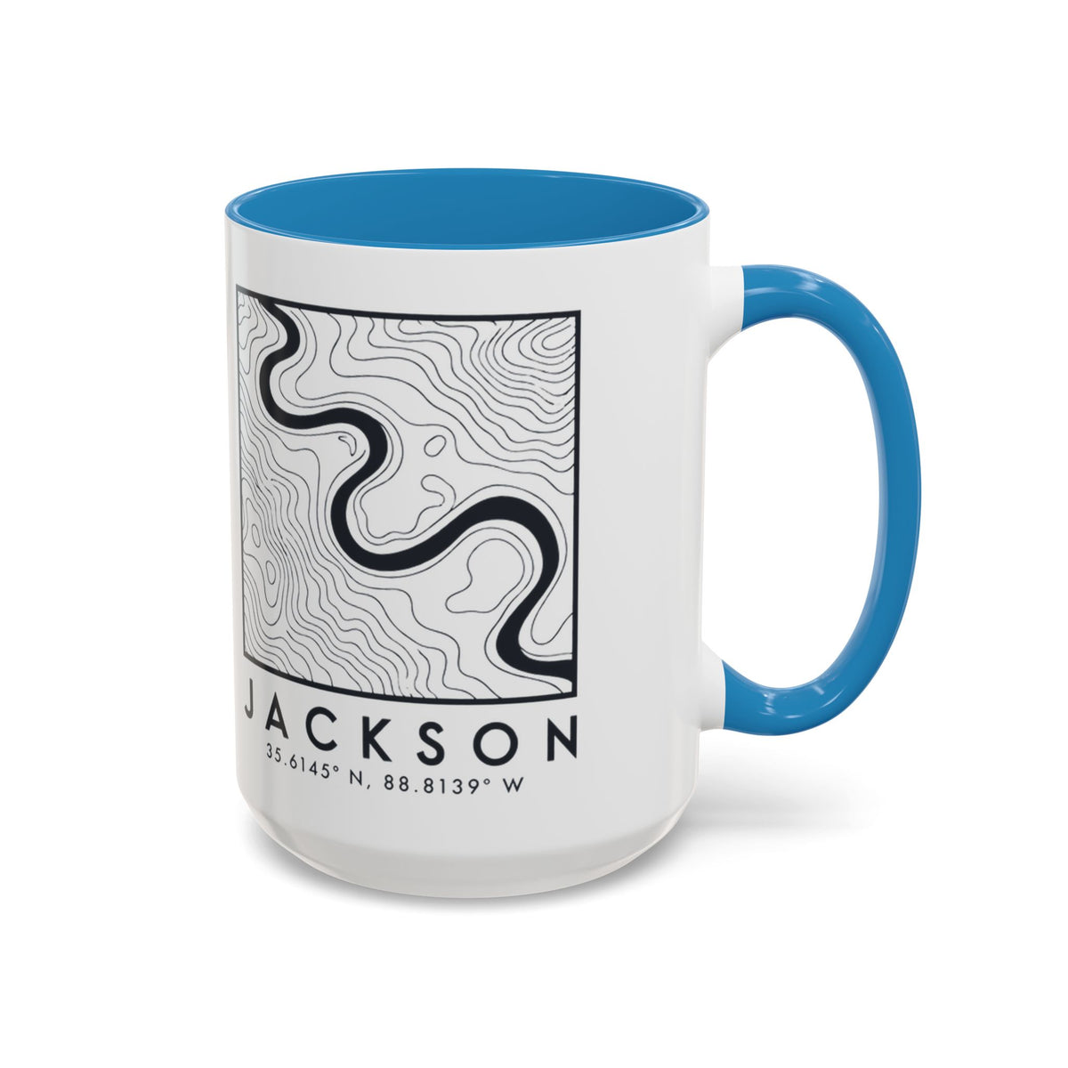 Jackson Topo Map Accent Mug