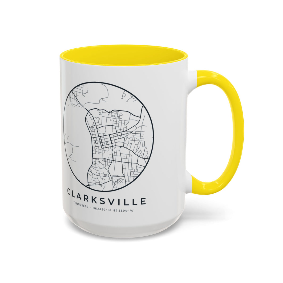 Clarksville Street Map Accent Mug