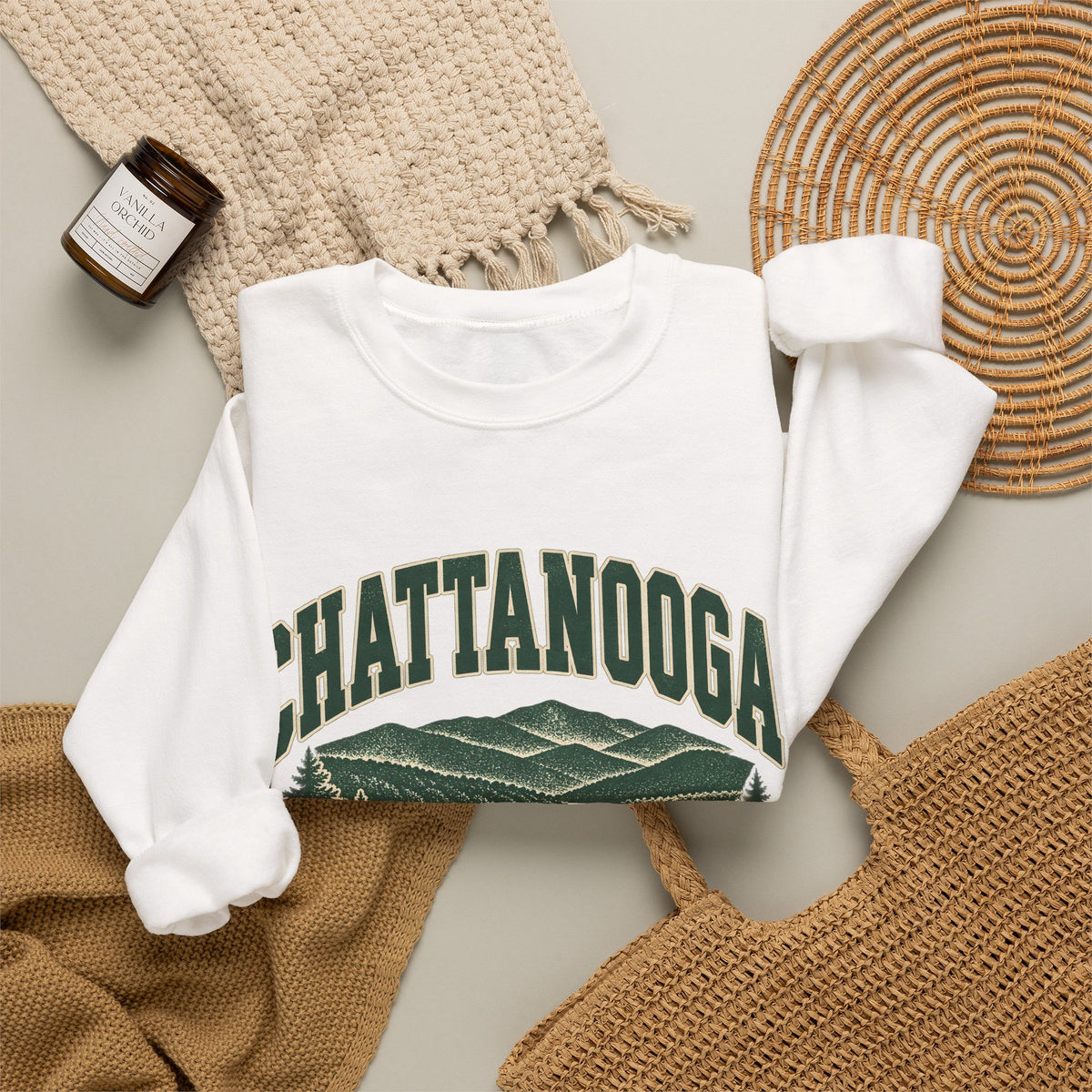 Chattanooga Vintage Varsity Crewneck Sweatshirt