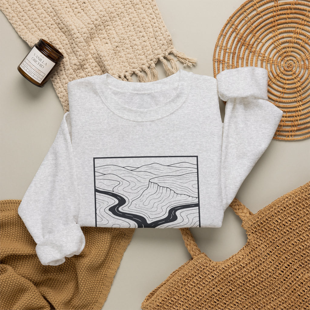 Clarksville Topo Map Crewneck Sweatshirt