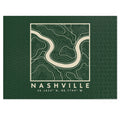 Nashville Topo Map Puzzle (Forest Green)