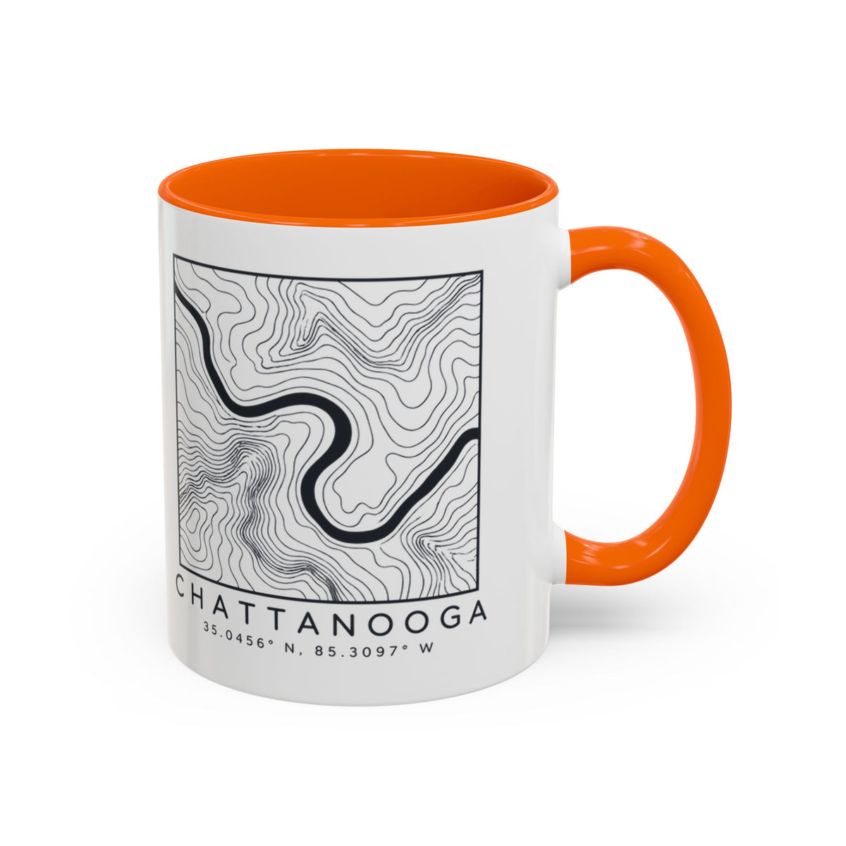 Chattanooga Topo Map Accent Mug