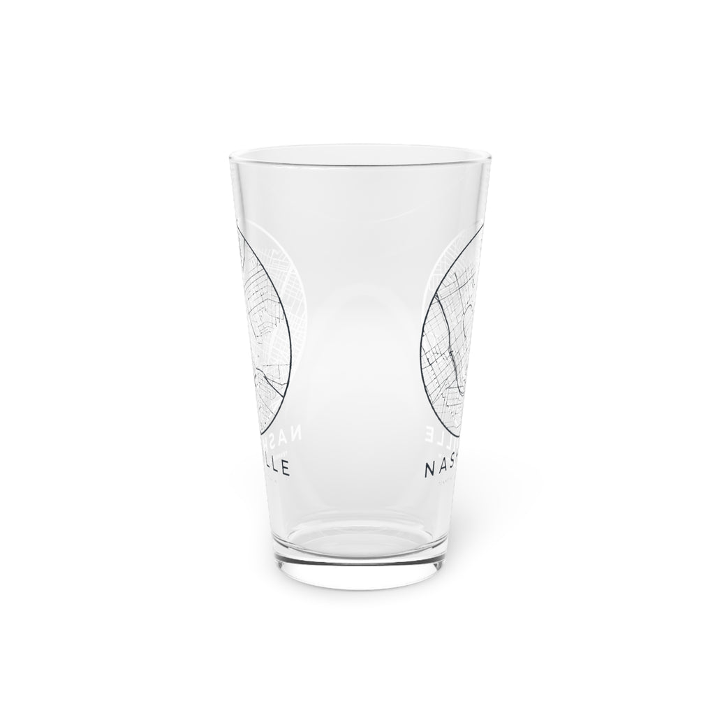 Nashville Street Map Pint Glass