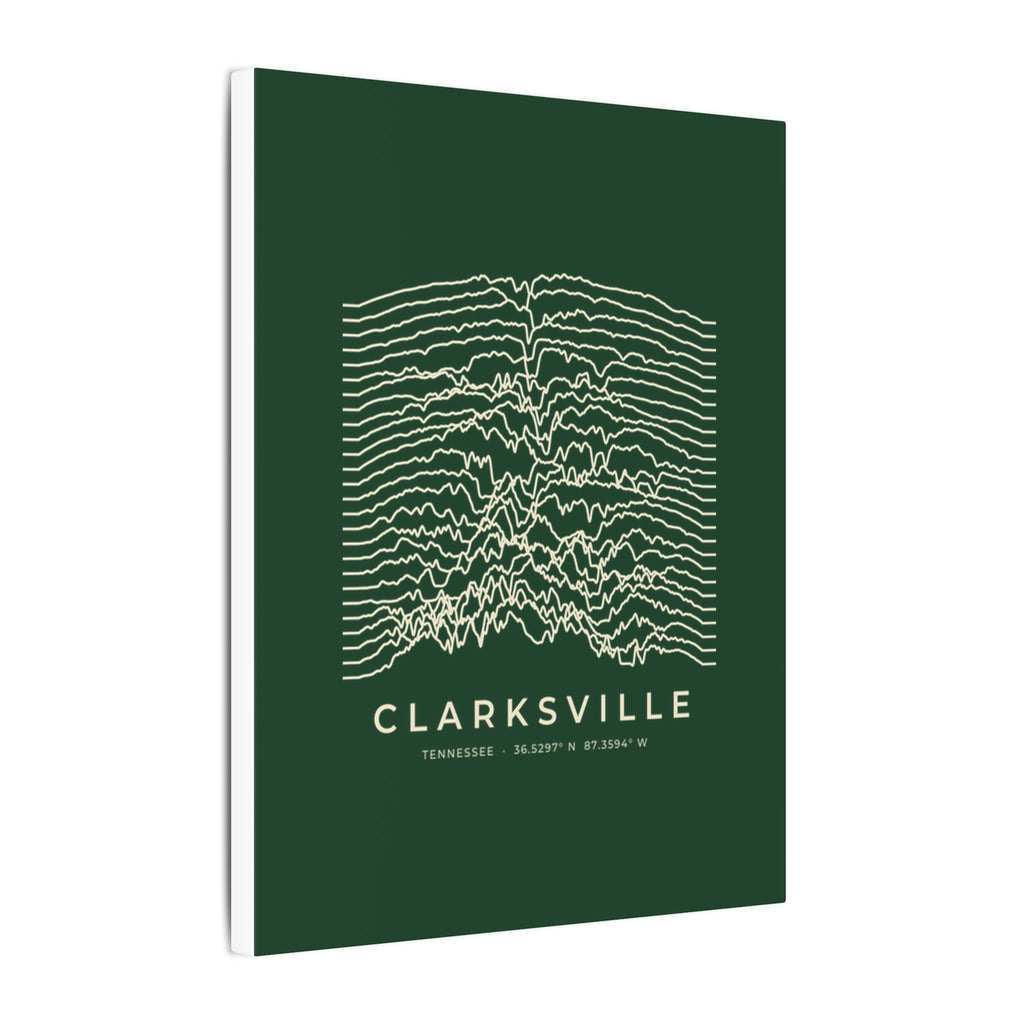 Clarksville Ridgeline Canvas Print (Forest Green)
