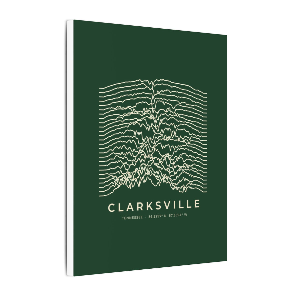 Clarksville Ridgeline Canvas Print (Forest Green)