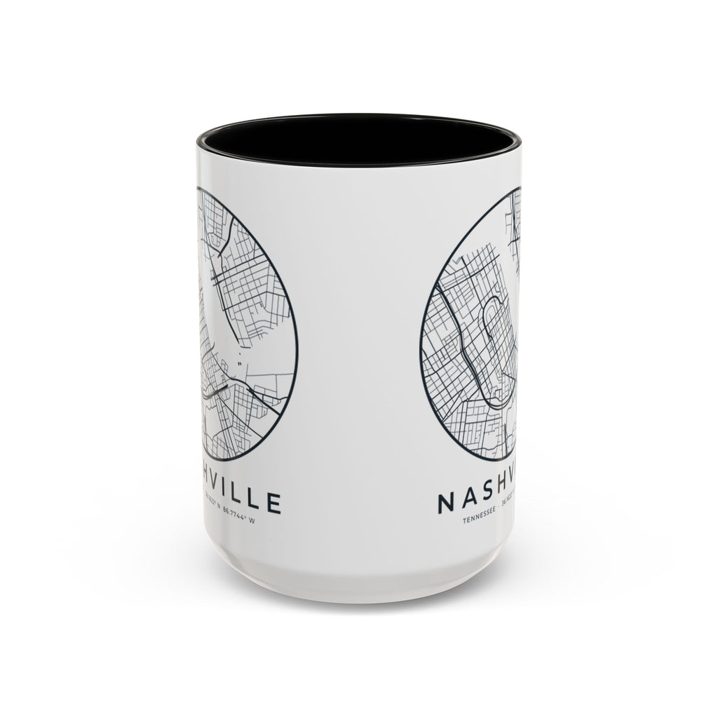Nashville Street Map Accent Mug