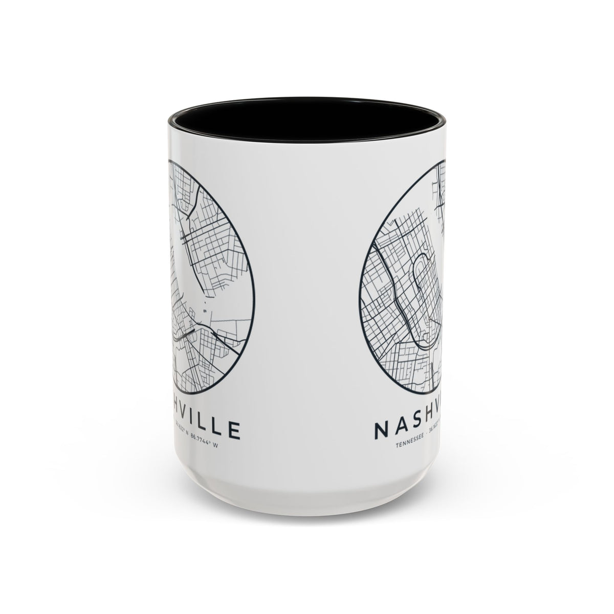 Nashville Street Map Accent Mug