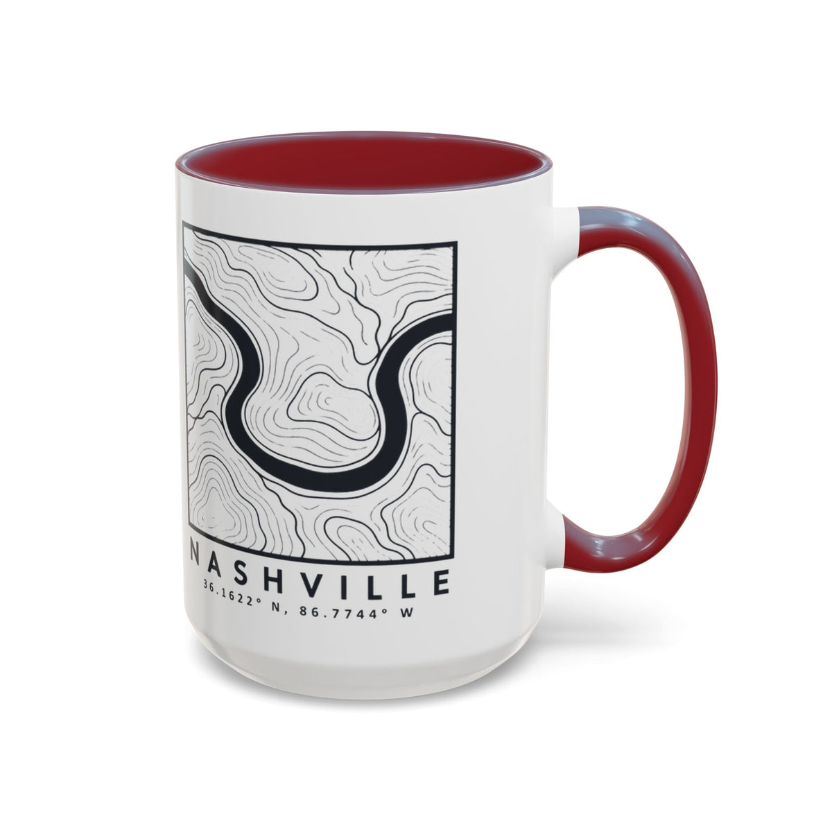 Nashville Topo Map Accent Mug