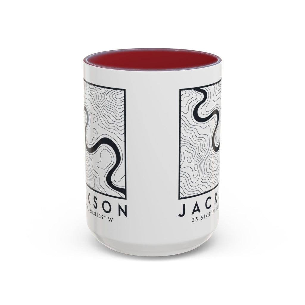 Jackson Topo Map Accent Mug