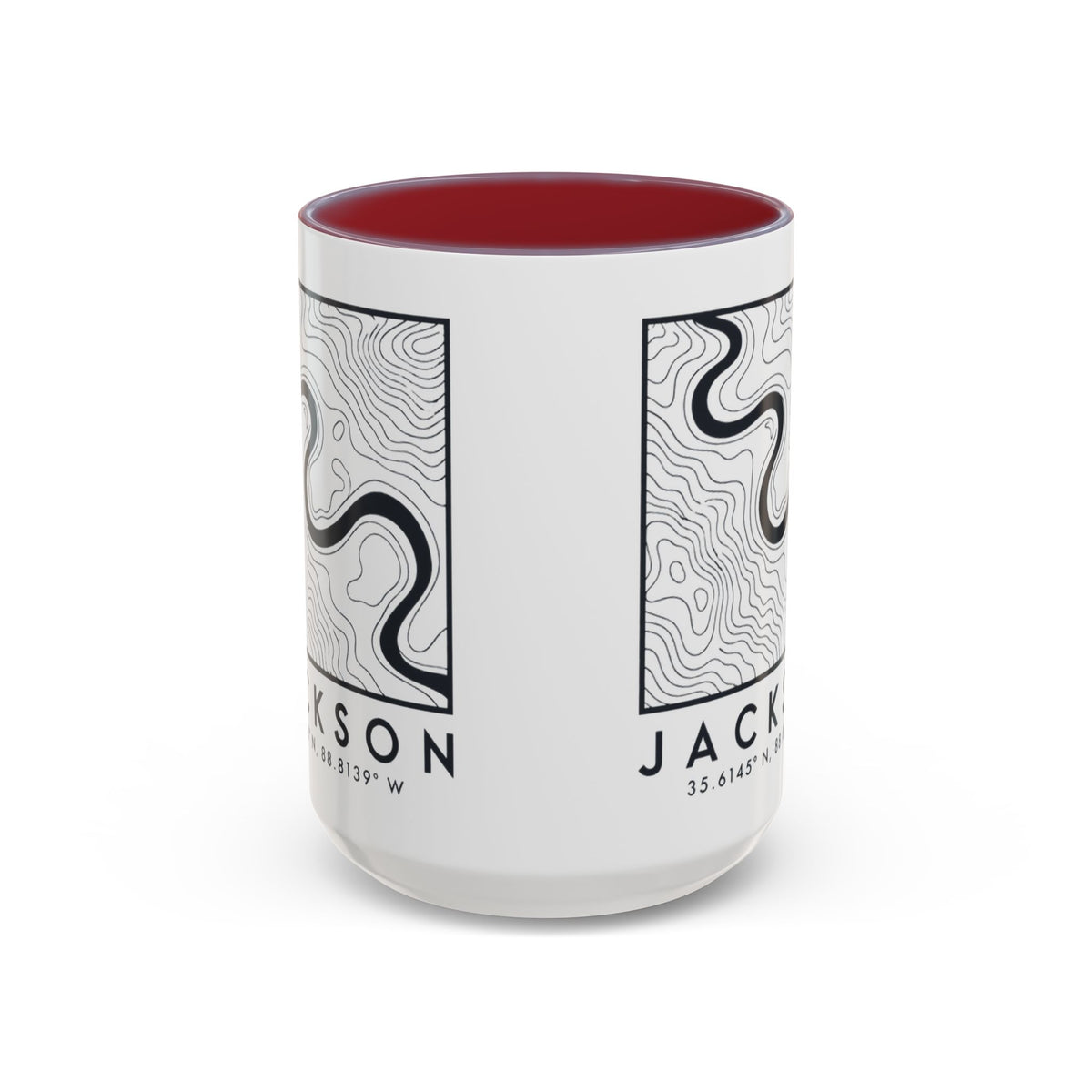 Jackson Topo Map Accent Mug