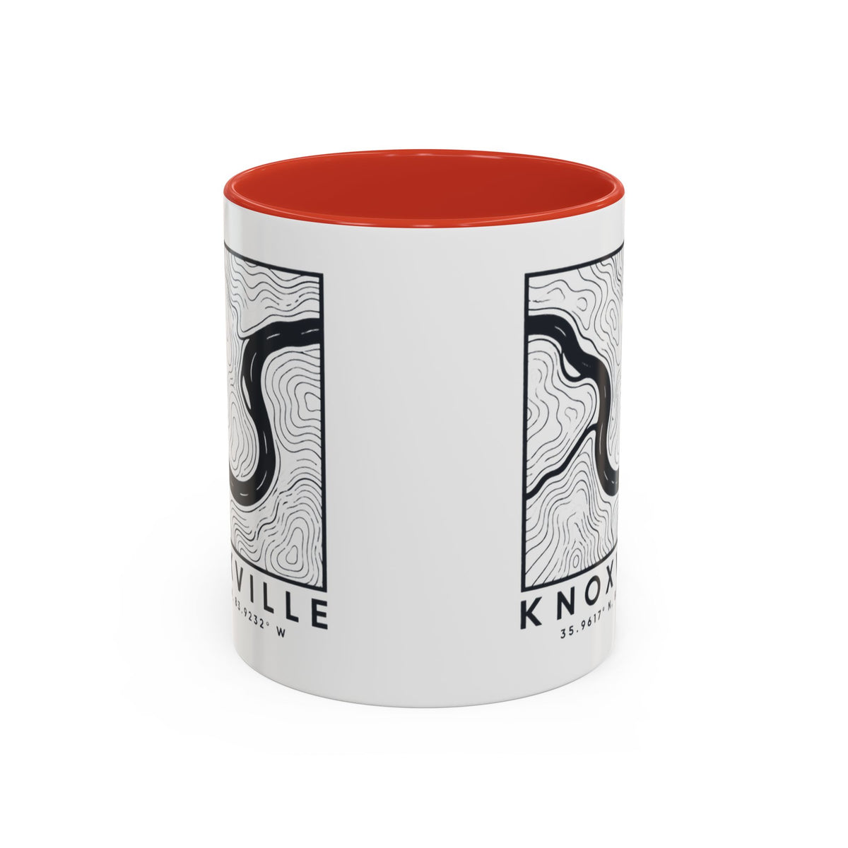 Knoxville Topo Map Accent Mug