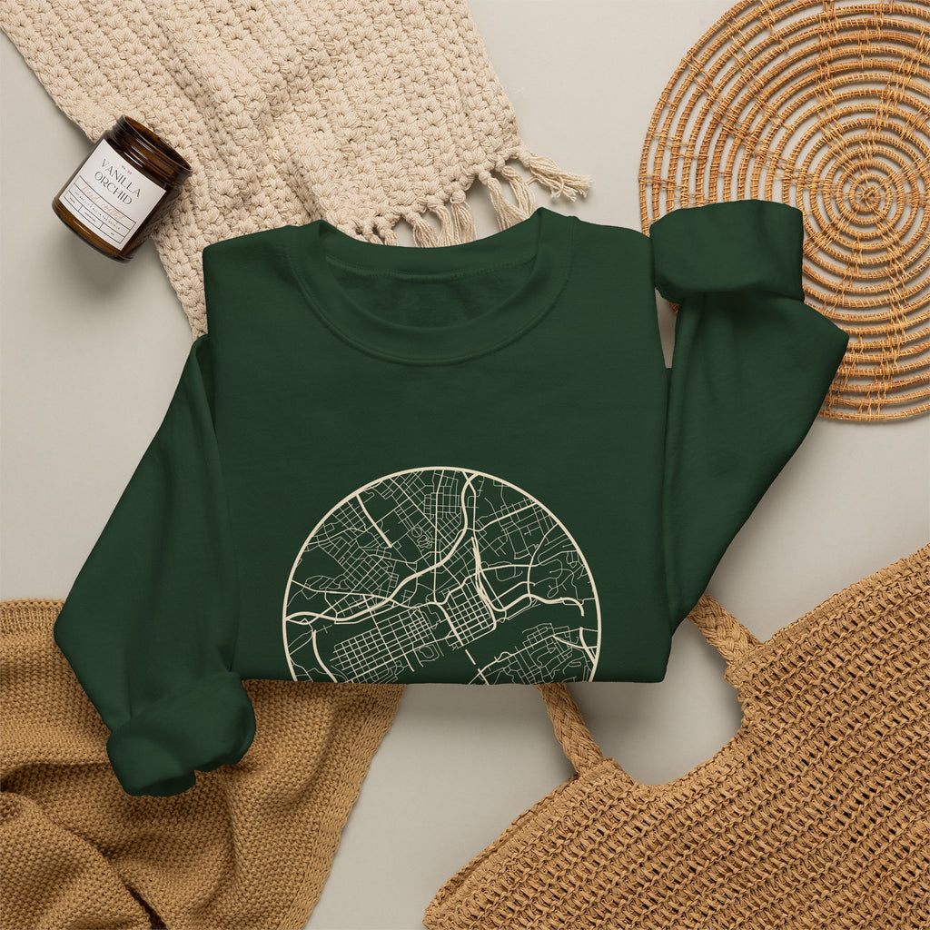 Knoxville Street Map Crewneck Sweatshirt