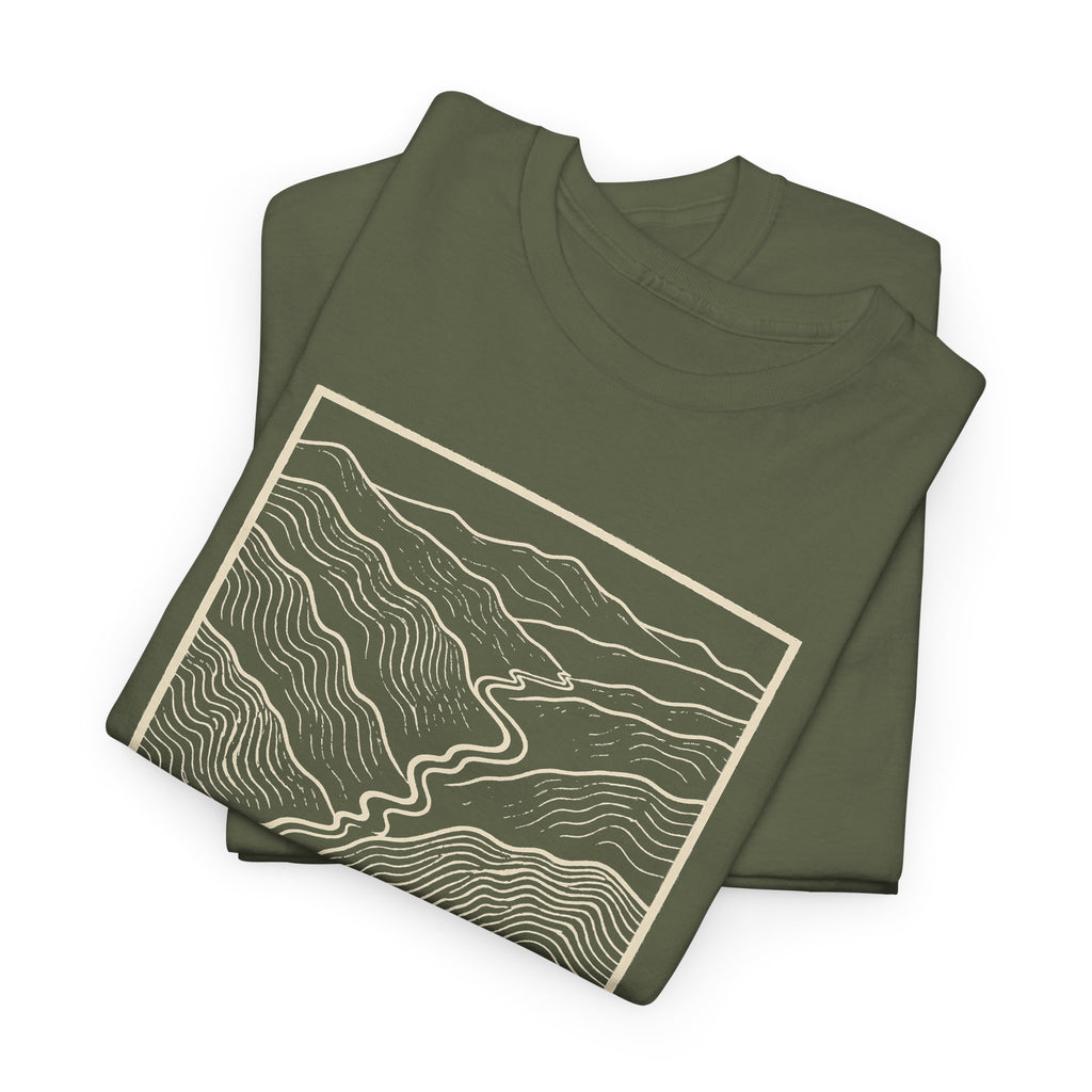Johnson City Topo Map T-Shirt