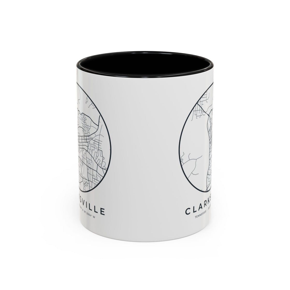 Clarksville Street Map Accent Mug