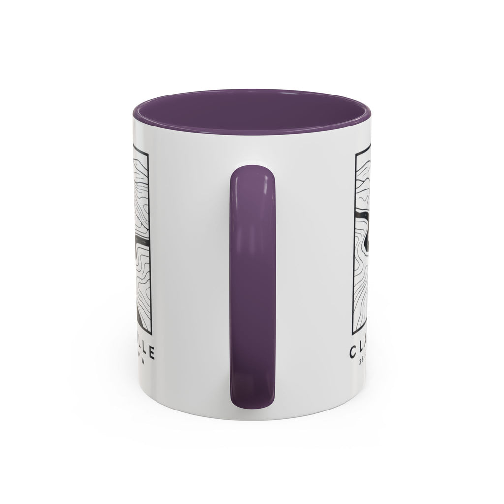 Clarksville Topo Map Accent Mug