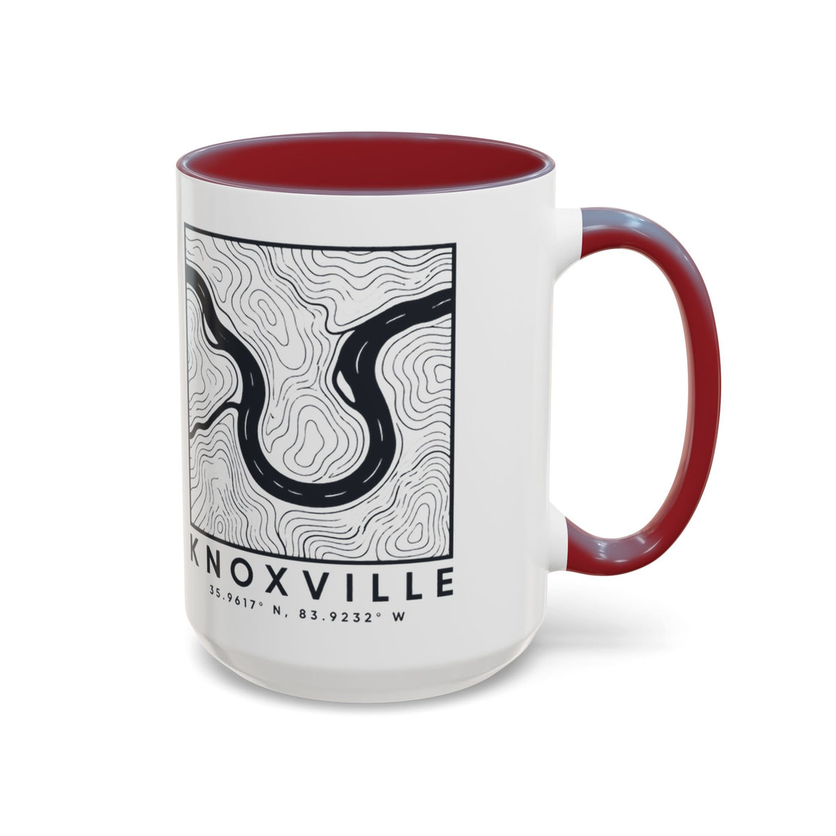 Knoxville Topo Map Accent Mug