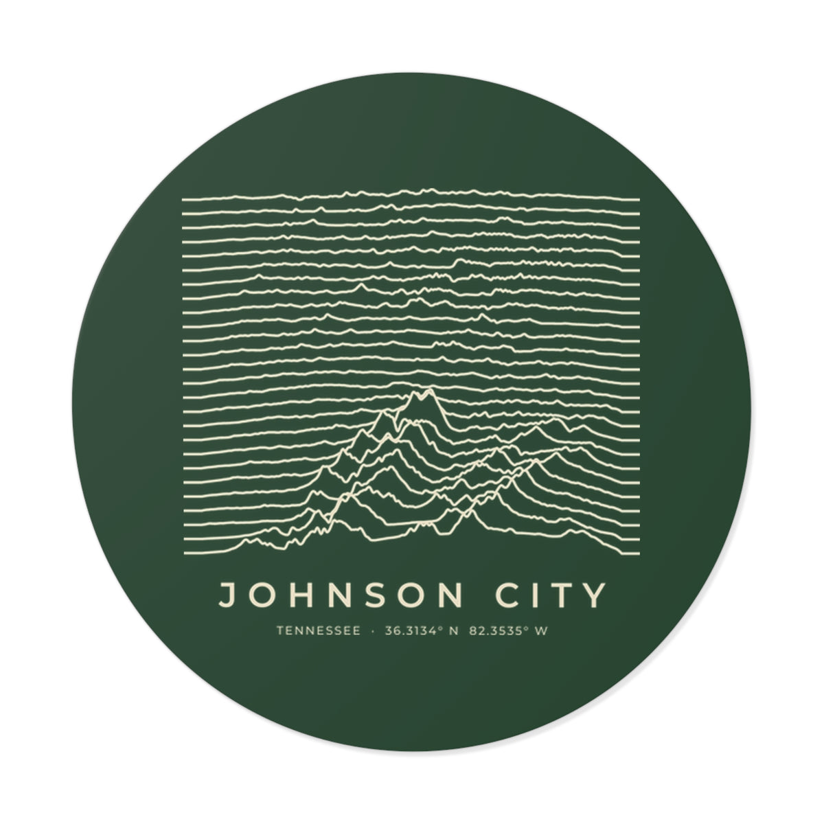 Johnson City Ridgeline Sticker (Forest Green)
