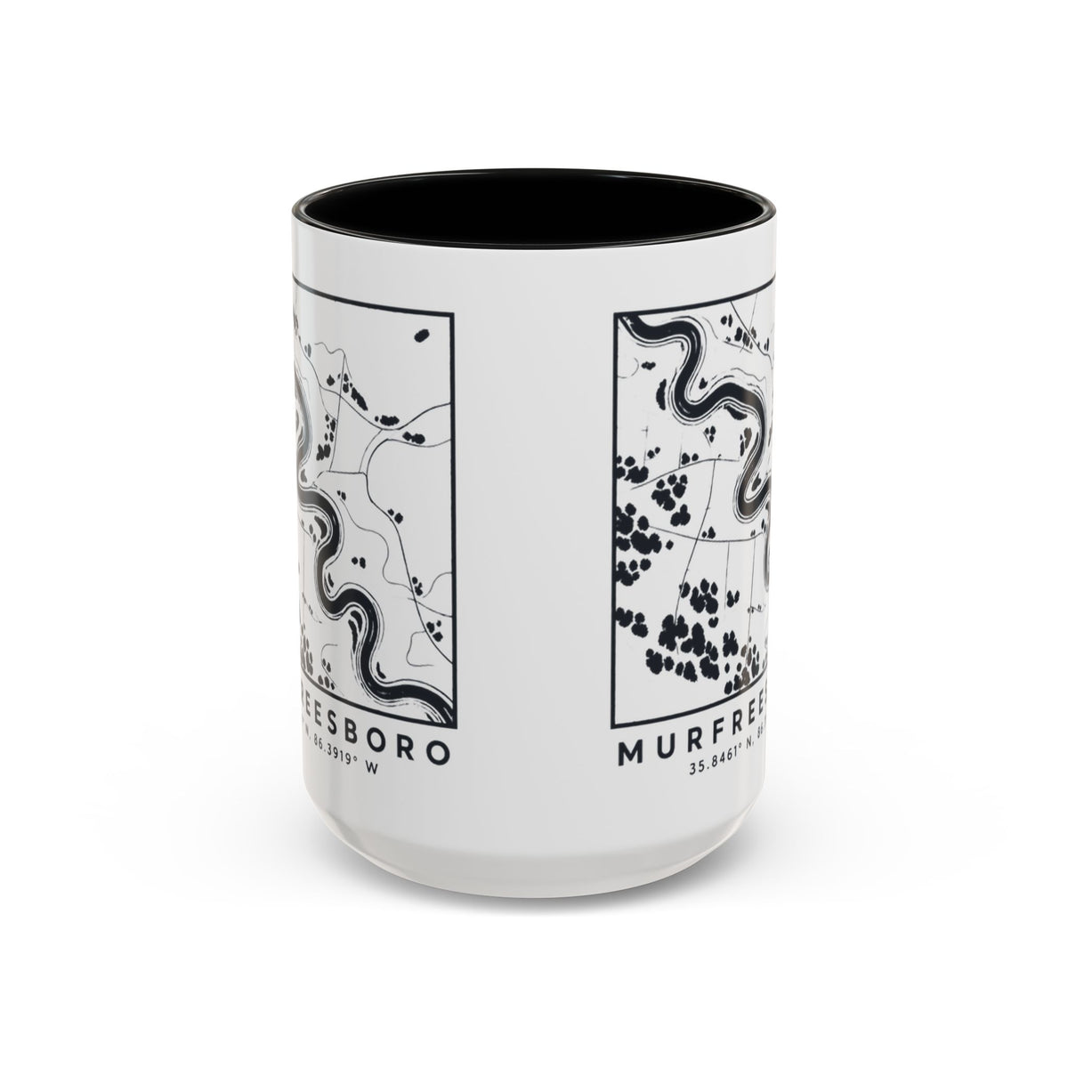 Murfreesboro Topo Map Accent Mug