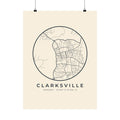 Clarksville Street Map Poster